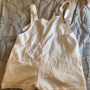 white zara romper